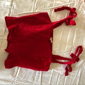 red tie strap crop top from pacsun